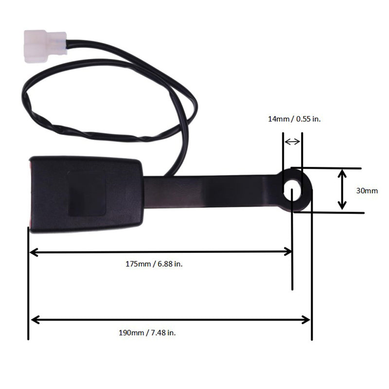 Seat Belt Buckle w/Alarm Signal Socket Plug Connector for SQ19