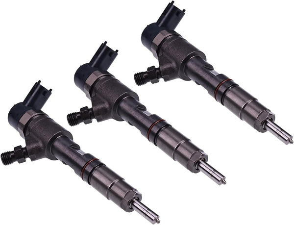 3PCS Fuel Injector 0445110775 1J808-53052 1J80853052 compatible with Kubota Loader R430 R430CA Engines D1803 V2403 V3800