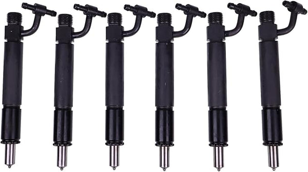 6PCS Fuel Injector 675960C91 compatible with Case D312 D360 D414 DT414 D-312 D-360 D-414 DT-414