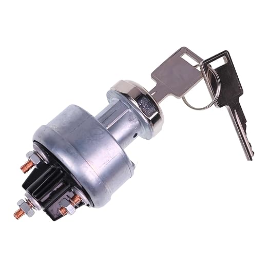 Ignition Switch w/2 Keys MG641833 641833 Compatible with John Deere 575 675 675B 3375 4475 5575 6675 7775 New.Holland L150 L160 L170 L180 L175 L785 L865 L783