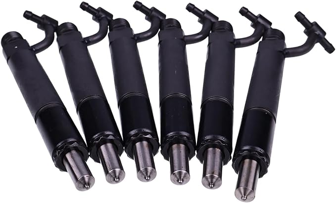 6PCS Fuel Injector 675960C91 compatible with Case D312 D360 D414 DT414 D-312 D-360 D-414 DT-414