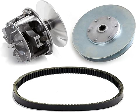 Primary Drive Clutch AM138529 & Secondary Driven Clutch AM136262 AM137289 AM138089 & Belt M156720 28G4588 Compatible with John Deere Gator XUV620i XUV625i 4X4 Gas Utility Vehicle