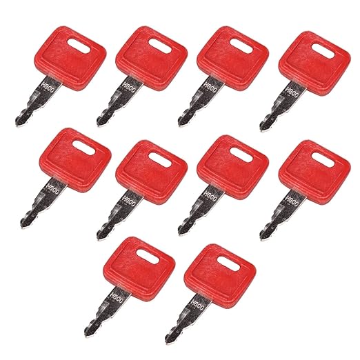 10PCS Ignition Keys H800 for Hitachi John Deere Excavator Case Dozer Fiat New Holland