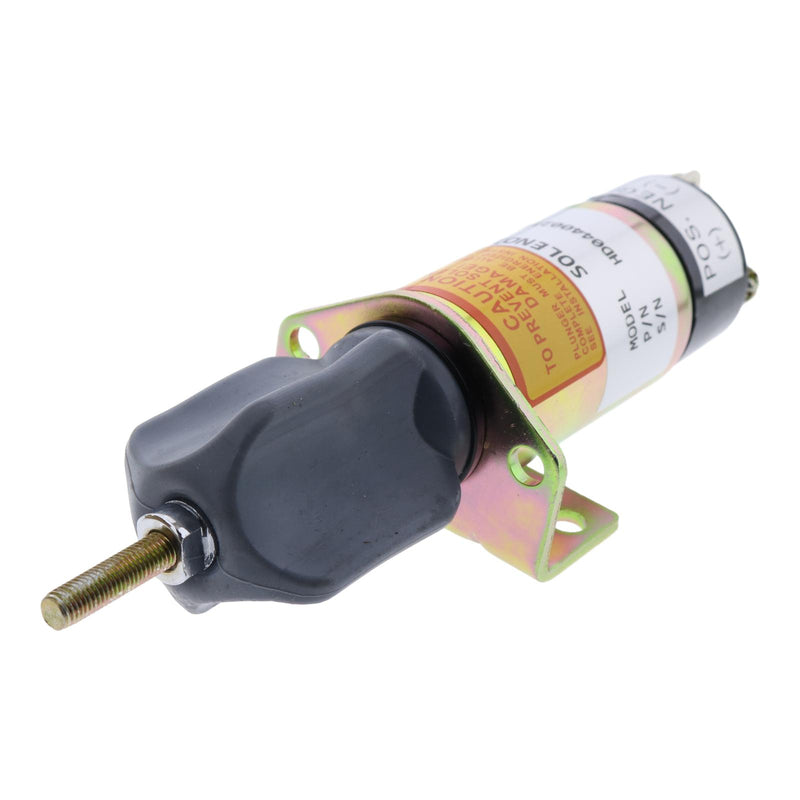 Diesel Stop Solenoid 1500-2040 1502-12C2U1B1S1 12V with 2 Terminals for Woodward 1500 Series